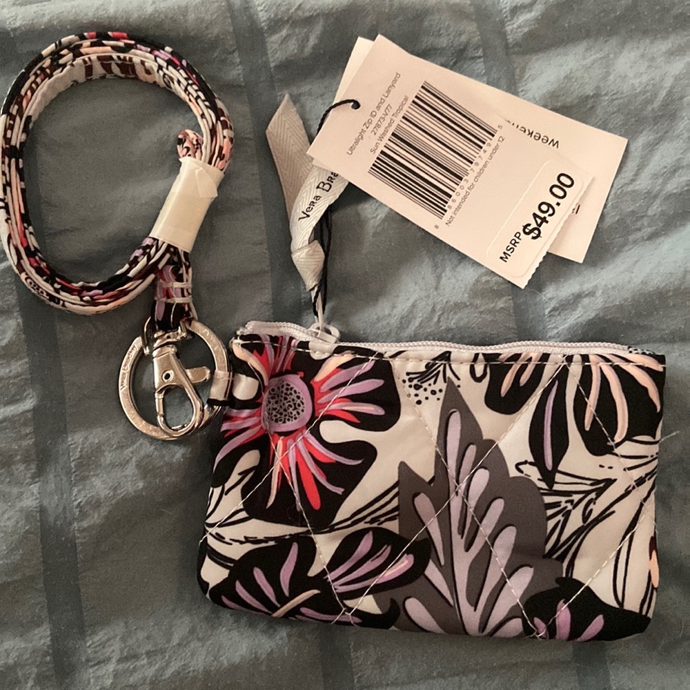 Vera Bradley Zip ID and Lanyard, Sun Washed Tropical